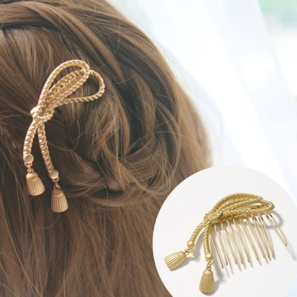 💕LAST ONE Tassel Silver Hair Pin Clip Comb - Picture 3 of 8